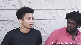 Gay teen rides black schlong